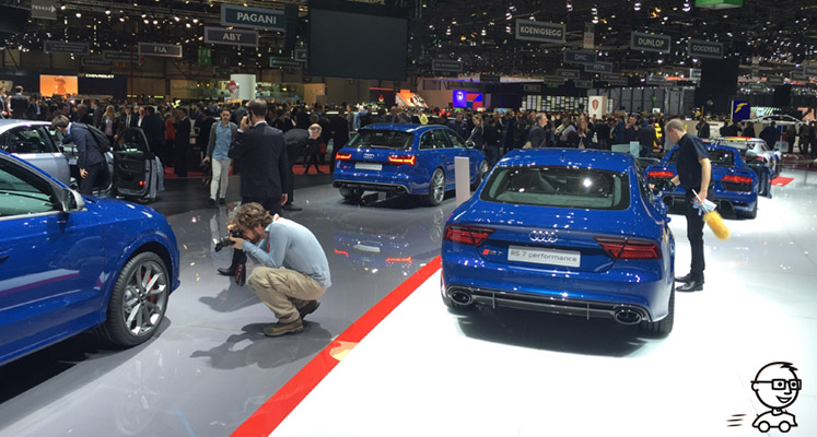 Blaue Audis am Auto-Salon Genf 2016