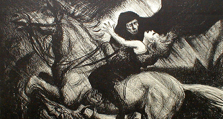 Der Erlkönig: Gemeinfreie Illustration von Albert Sterner