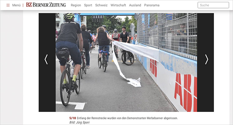 Swiss E-Prix: Bildstrecke in der Berner Zeitung