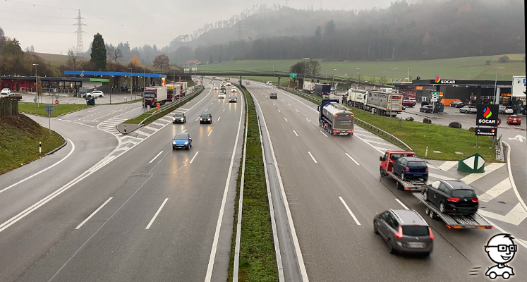 Schweizer Autobahn-Raststätte